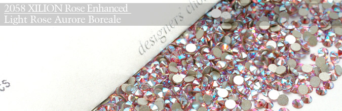 Swarovski #2058Light Rose Aurore Boreale